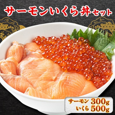 サーモンいくら丼(トラウトサーモンスライス、いくら醤油漬け)セット　各2パック【配送不可地域：離島】