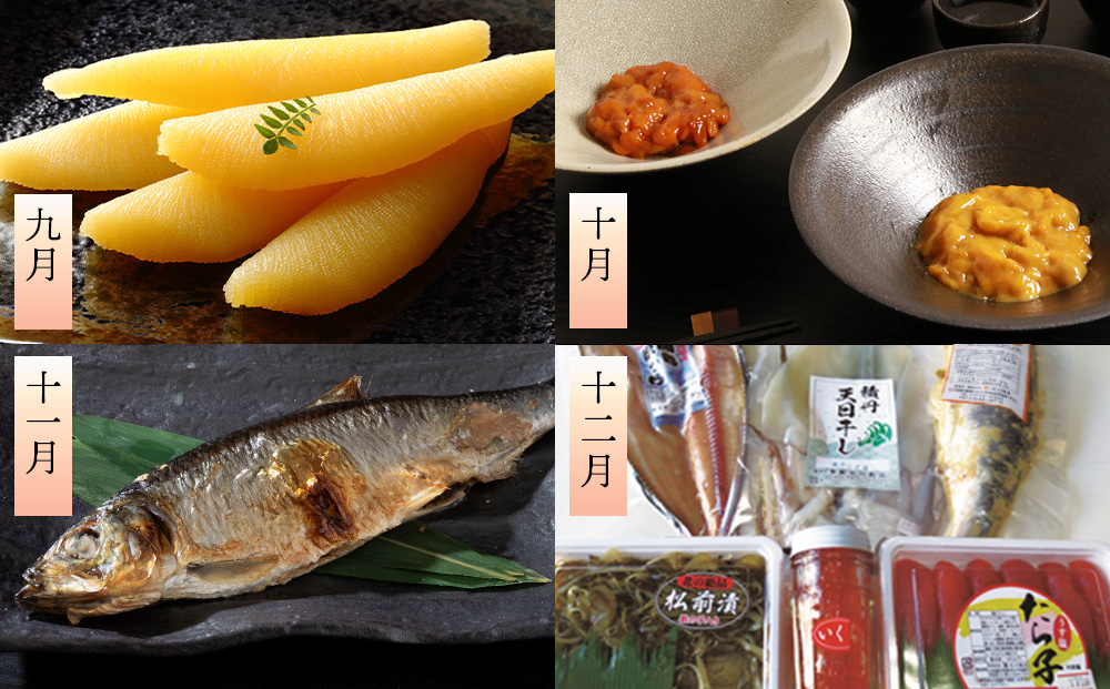 海の幸 定期便 】積丹 大川マンスリー ＜ 大川商店 ＞ いくら うに たらこ ほっけ 魚 貝 食べ比べ 北海道