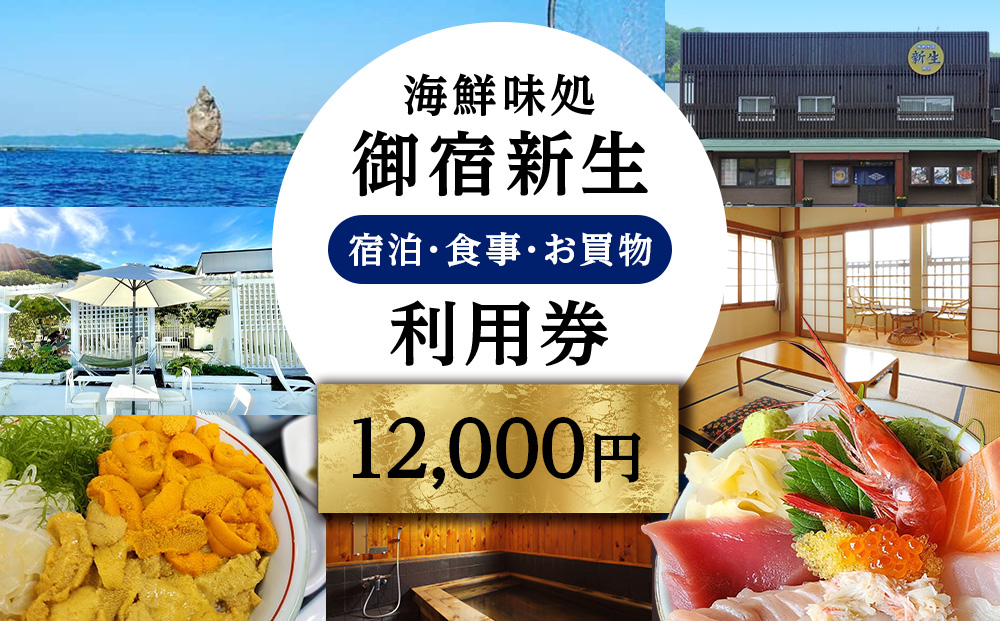海鮮味処御宿新生 利用券 12,000円分