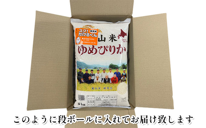 3ヵ月 定期便 銀山米研究会の無洗米＜ゆめぴりか＞15kg（5kg×3袋）【機内食に採用】 ライス 白米 精米 ブランド米 おにぎり お弁当 北海道産 産地直送 ご飯 時短 朝ごはん 夜ごはん 昼ごはん [株式会社 松原米穀]