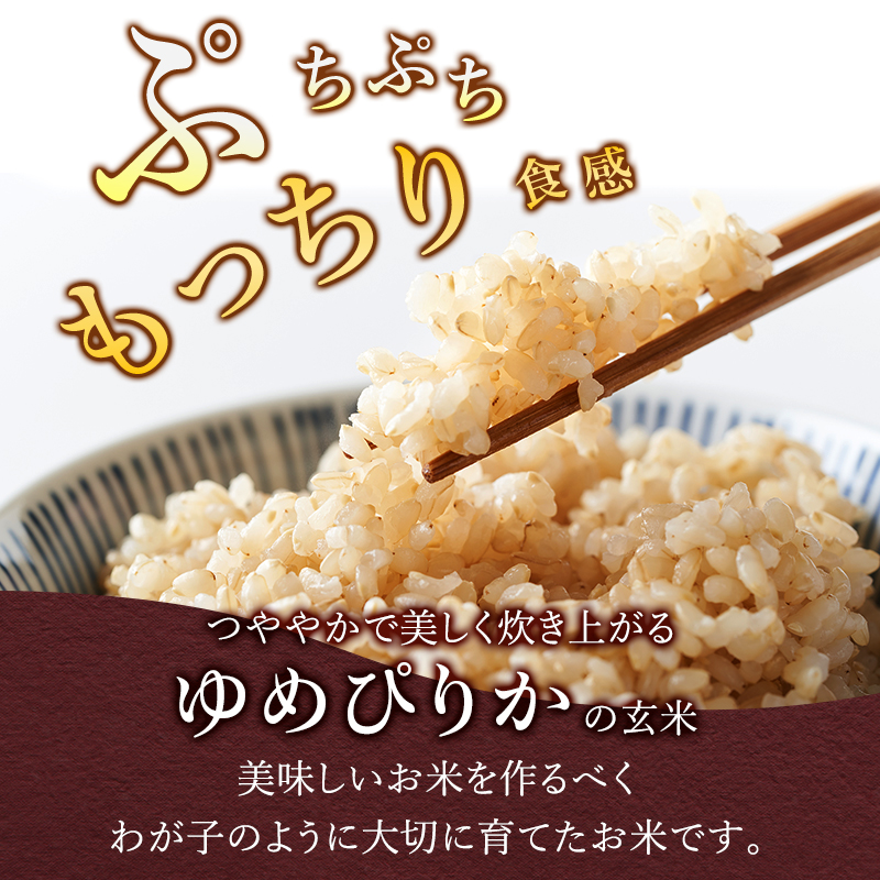 銀山米研究会の玄米＜ゆめぴりか＞10kg（5kg×2袋）【機内食に採用】 ライス ブランド米 おにぎり お弁当 北海道産 産地直送 主食 ご飯 朝ごはん 夜ごはん 昼ごはん [株式会社 松原米穀]