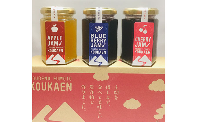フルーツジャム 150g×3種セット ブルーベリー リンゴ アップル フルーツ 果物 ジャム セット北海道 仁木町 [峠のふもと紅果園]