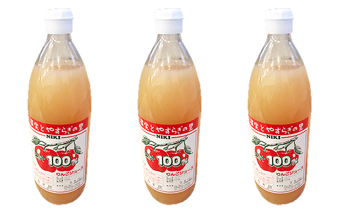 [先行受付/2026年] 農園のフレッシュりんごジュース 1L×3本 北海道 仁木 果物 フルーツ リンゴ 飲料類 果汁飲料 果物類 林檎 [フルーツショップ妹尾観光農園]