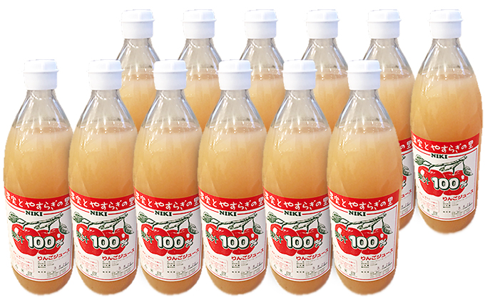 [先行受付/2026年] 農園のフレッシュりんごジュース 1L×6本 北海道 仁木 果物 フルーツ リンゴ 飲料類 果汁飲料 果物類 林檎 [フルーツショップ妹尾観光農園]