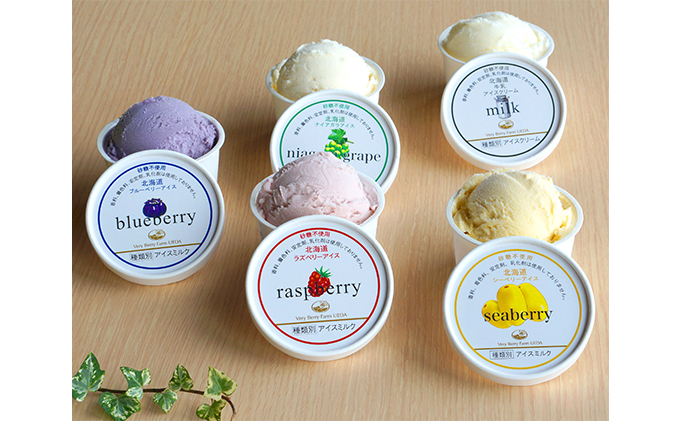 砂糖不使用 こだわりの北海道アイス 90ml×12個セット ブルーベリー ラズベリー シーベリー 牛乳 ナイアガラ お菓子 果物 アイス 冷凍 [株式会社　自然農園]
