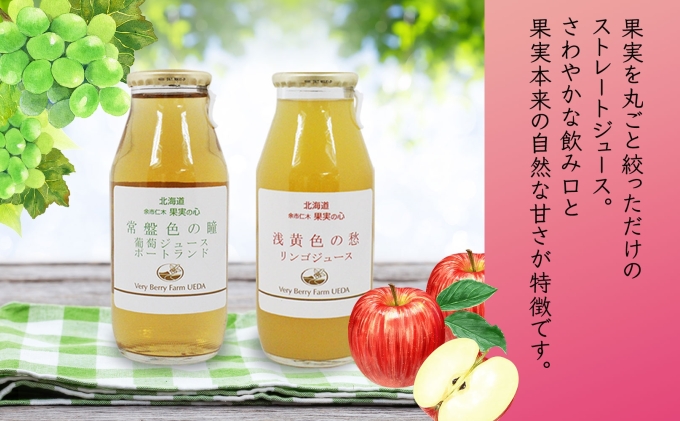 ポートランド リンゴ ジュース 飲み比べ 180ml 計10本 常盤色の瞳 ぶどう 浅黄色の愁 りんご ジュース 果汁 100％ ジュース ギフト セット 果汁100 葡萄 林檎 自然農園 お取り寄せ