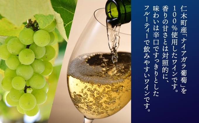 ナイアガラ ブドウ ワイン 720ml 2本 セット 葡萄 ぶどう 果実 果実酒 お酒 アルコール 白ワイン 辛口 お取り寄せ ギフト gift ボトル 紙箱 御中元 お中元 自然農園 北海道 仁木町