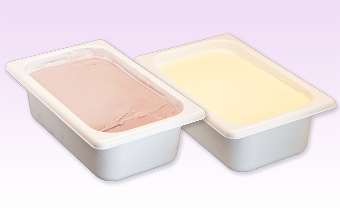 こだわりの北海道アイス 業務用セット〈ブルーベリー＆ミルク〉2L×各1個  スイーツ デザート 冷たい 砂糖不使用 無香料 無着色料 乳化剤不使用 GI値が上がりにくい 素材本来の風味 甘さ控えめ さっぱり [株式会社 自然農園]