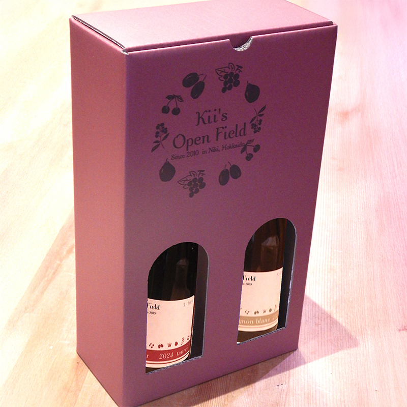 ワイン 北海道 仁木町 の果樹園 Kii's Open Field 赤 白 2本 セット (各750ml) ピノノワール ソーヴィニヨンブラン フルボトル お酒 酒 アルコール 赤ワイン 白ワイン 飲み比べ ぶどう ブドウ [Kii’s Open Field]