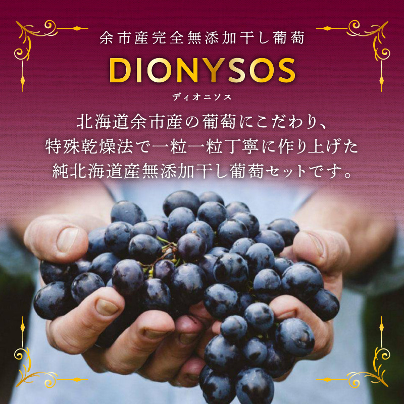 【ギフトボックス】余市産完全無添加干し葡萄DIONYSOS 6箱セット_ Y050-0029
