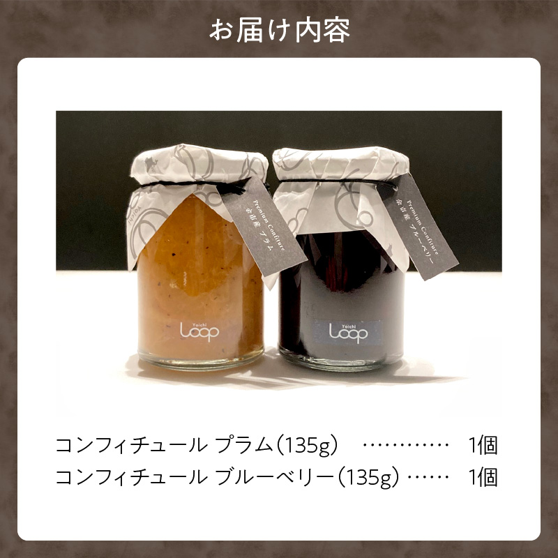 余市産フルーツ「パティシエがつくるコンフィチュール」2種セット（ブルーベリー・プラム）_Y055-0049