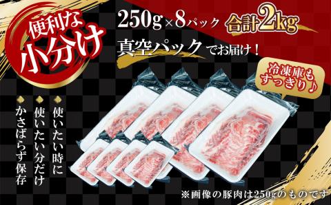 【農場直送】真空パック　北海道産　北島ワインポーク　しゃぶしゃぶ用ロース 2kg 【小分け】_Y067-0027