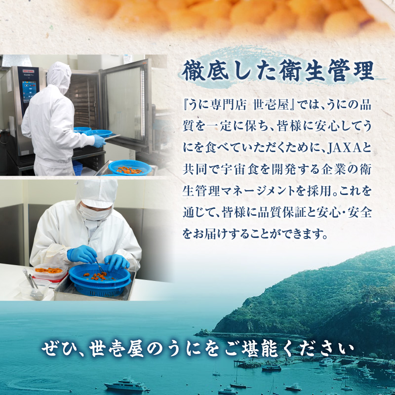 【先行受付】北海道産　世壱屋塩水ウニ（ムラサキウニ）400g_Y038-0145