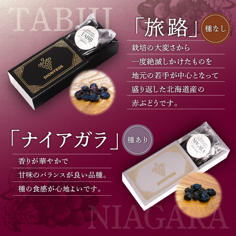 【ギフトボックス】余市産完全無添加干し葡萄と余市産セレクトワインのマリアージュセット ～C～_Y050-0027