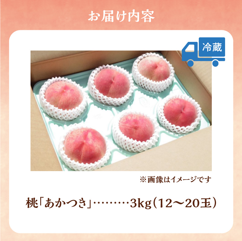 【2026年産 先行予約】＜北海道余市産＞桃「あかつき」3kg（12～20玉）_Y103-0059