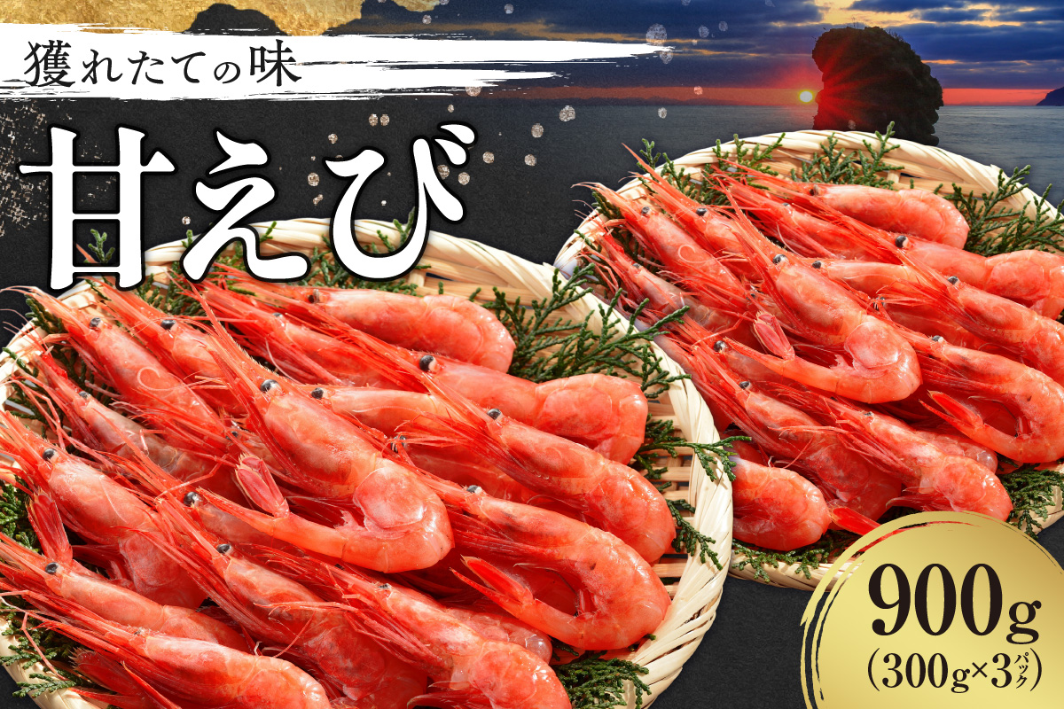 【獲れたての味！】甘エビ３００ｇ×３パックセット_Y022-0024