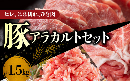 【北島麦豚】ヒレ・こま切れ・ひき肉アラカルトセット １.5kg_Y049-0057
