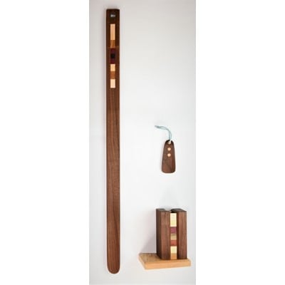 銘木靴ベラセット　ウォールナット