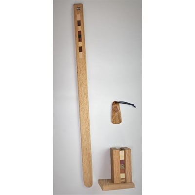 銘木靴ベラセット　ナラ