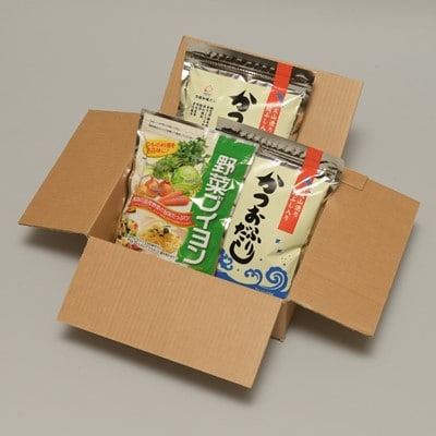 鮭ぶし入りかつおふりだし(レギュラー) 50袋入×2個 と 野菜ブイヨン30袋入×1個セット