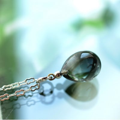 【Soukore】ガラスアクセサリー・ブラック・ネックレス