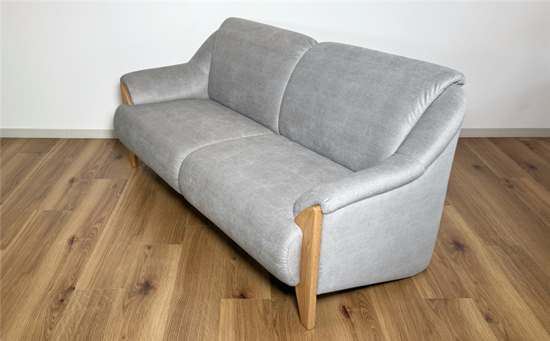 2人掛けソファー【張地・木脚塗装色選択可】コンパクトデザイン（ローズマリー）