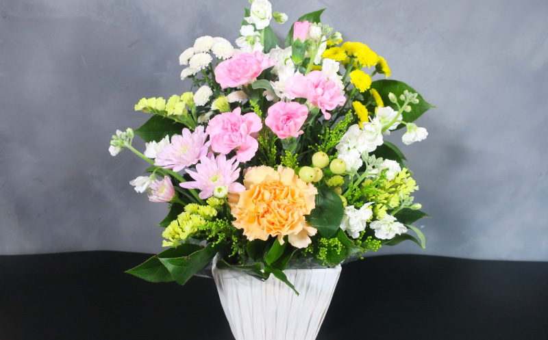 【お供え用アレンジフラワー】やすらぎの光（小）ギフト対応可 供花 法事 命日