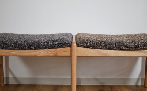 ベンチ 2人掛け【張地・木塗装色選択可】