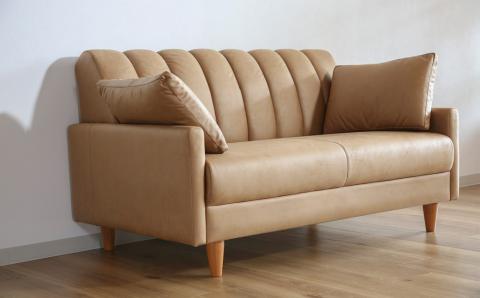 ソファー 2人掛け【張地・木脚塗装色選択可】クッション2個付（ヒナタ）