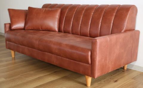 ソファー 3人掛け【張地・木脚塗装色選択可】クッション2個付（ヒナタ）