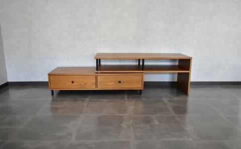 テレビボード【塗装色選択可】伸縮式