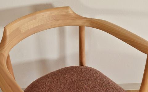 アームチェア「KIGOCORO」【張地選択可】ハルニレ無垢材使用