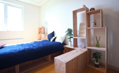 北海道育ちの木材を使った宮大工特製 「キューブBOX M」2個セット