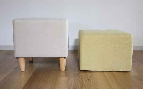 サイコロスツール50cm角【張地・木脚塗装色選択可】