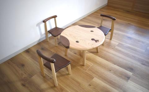キッズチェア【suku suku】北海道産エルム材・ウォルナット材使用
