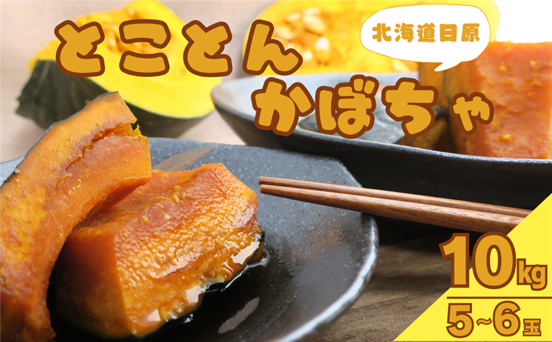 とことんかぼちゃ　10kg相当（イーテイ種　5～6玉入）