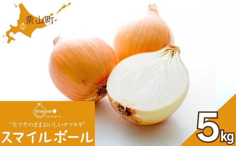生でそのままおいしいタマネギ「スマイルボール」5kg
