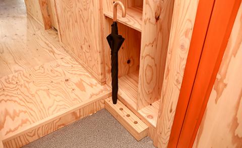 北海道産 カラマツのコアドライ傘立て