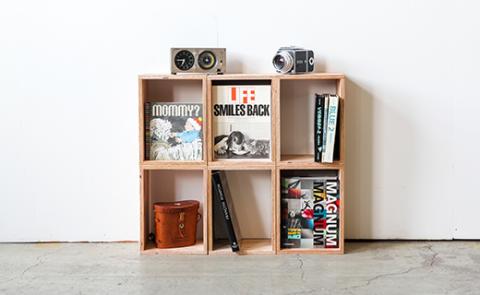 北海道育ちの木材を使った宮大工特製 「キューブBOX S」2個セット