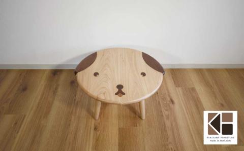 キッズテーブル【maru】北海道産エルム材・ウォルナット材使用