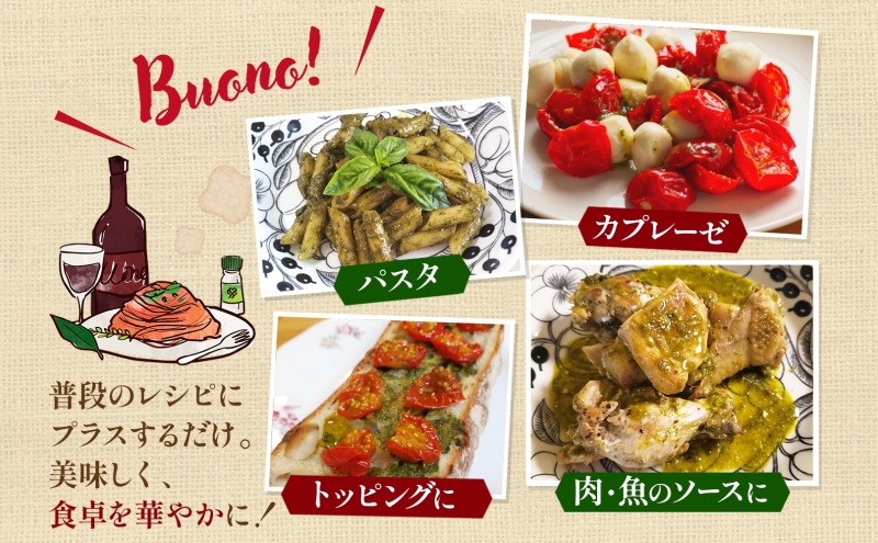 北海道 野菜 瓶詰め 2種 セット〈大〉バジル ペースト 100g セミドライ トマト オイル漬け 95g 各1個 計2個  2026年8月上旬から発送 ハーブ オリーブオイル 乾燥野菜 国産 パスタ ピザ バケット 保存食 ギフト 瓶