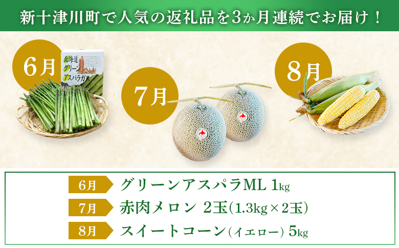 【新十津川町】夏の味覚定期便セット【1203001】
