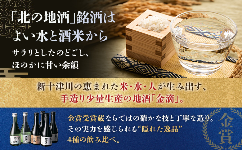 【金滴酒造】日本酒6本セット(各300ml)【1500302】
