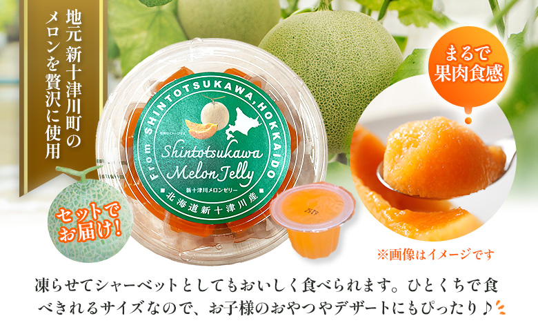 【数量限定】 赤肉メロン２玉・ミニメロンゼリーセット【令和8年７月～８月上旬発送】【1201706】