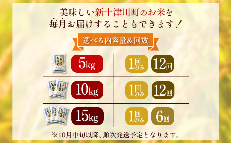 【令和7年度産】 食味ランキング「特A」ななつぼし精米定期便 (10ｋｇ×12回)【1100905】 定期便 (10kg×12回)