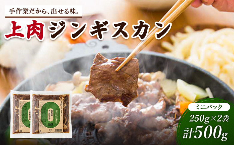 大畠精肉店の上肉じんぎすかんミニパック250g×2袋（計500g）【13021】