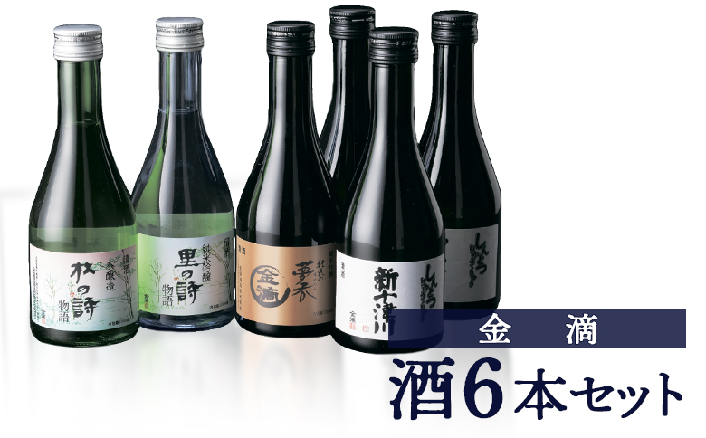 【金滴酒造】日本酒6本セット(各300ml)【1500301】