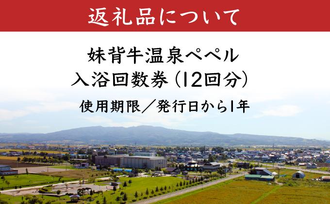 妹背牛温泉ペペル入浴回数券（12回分）【L003】