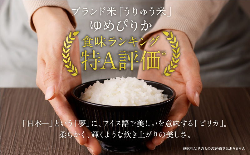 定期便全12回】令和5年産 うりゅう米 ゆめぴりか 無洗米 5kg（5kg×1袋