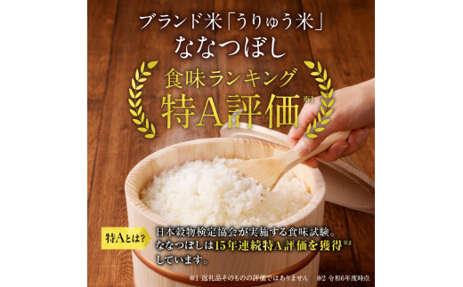【新米予約】 令和8年産 【定期便全6回】 うりゅう米 ななつぼし 無洗米 10kg（5kg×2袋）毎月1回お届け お米 米 ごはん ご飯 6ヶ月 連続お届け 定期便 特A 単一原料米 お弁当 国産 人気 おすすめ kome 雨竜町 R8U001-070 【定期便全6回】 無洗米10kg